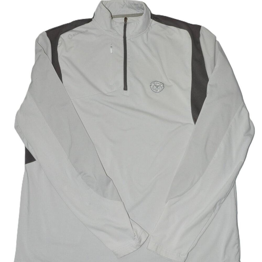 Sunice 1/4 Zip Gray and Black Pullover Medinah Country Club Logo